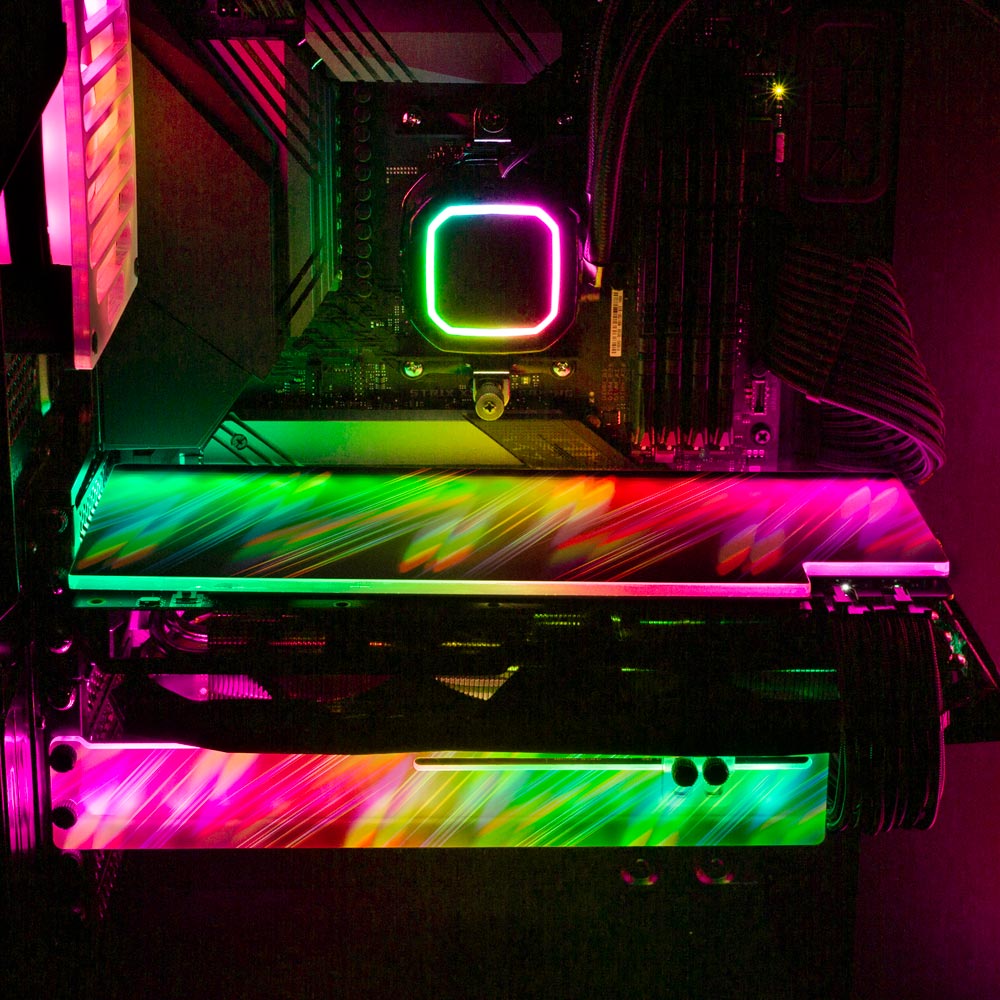 Rainbow March RGB GPU Support Bracket