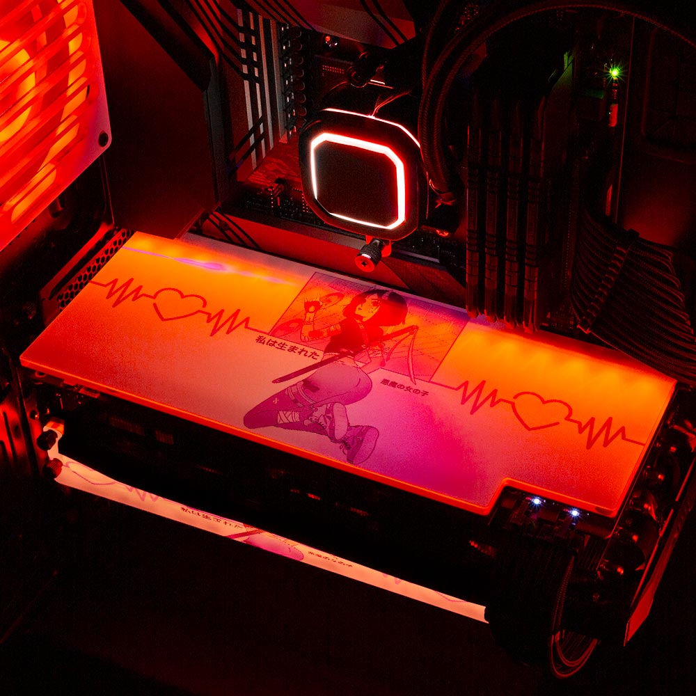 Demon Ninja Girl RGB GPU Backplate