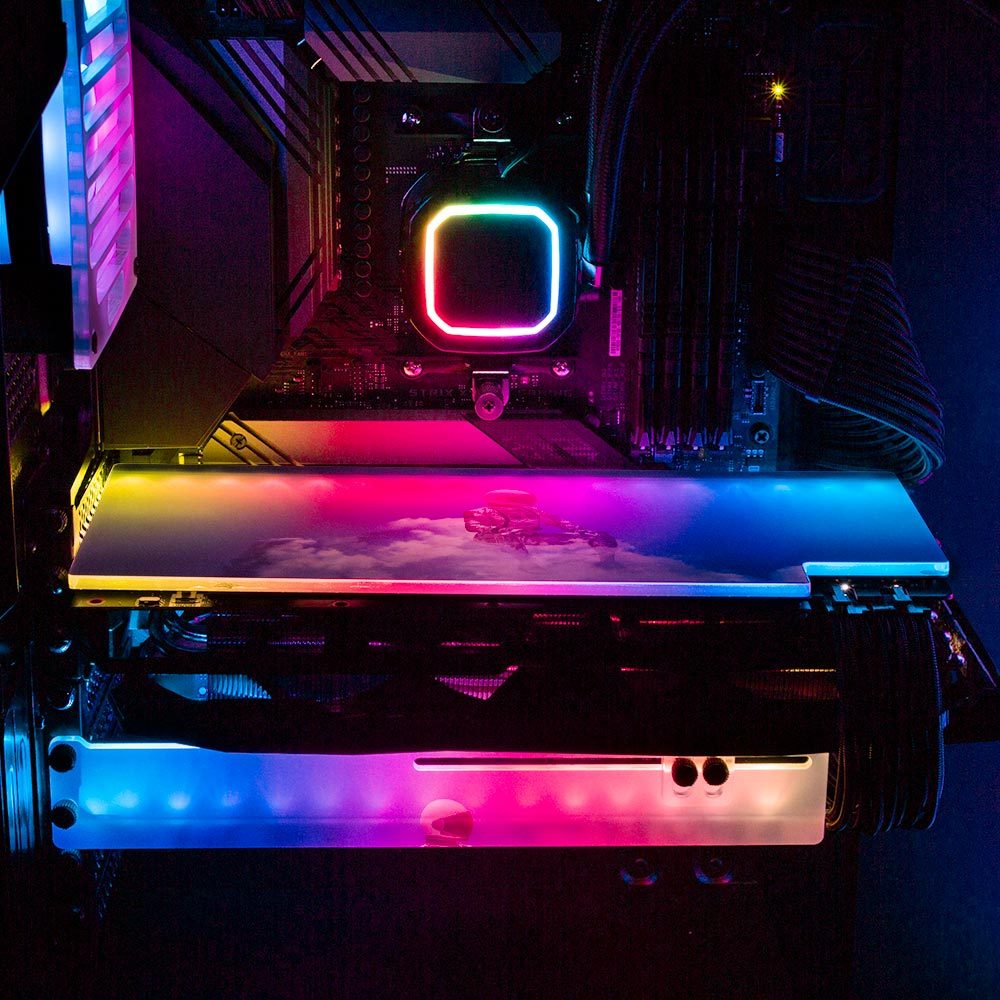 A Peaceful Place RGB GPU Support Bracket - Seamless - V1Tech