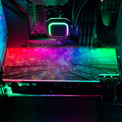 A Rainbow Night RGB GPU Backplate - Cajuca Art - V1Tech