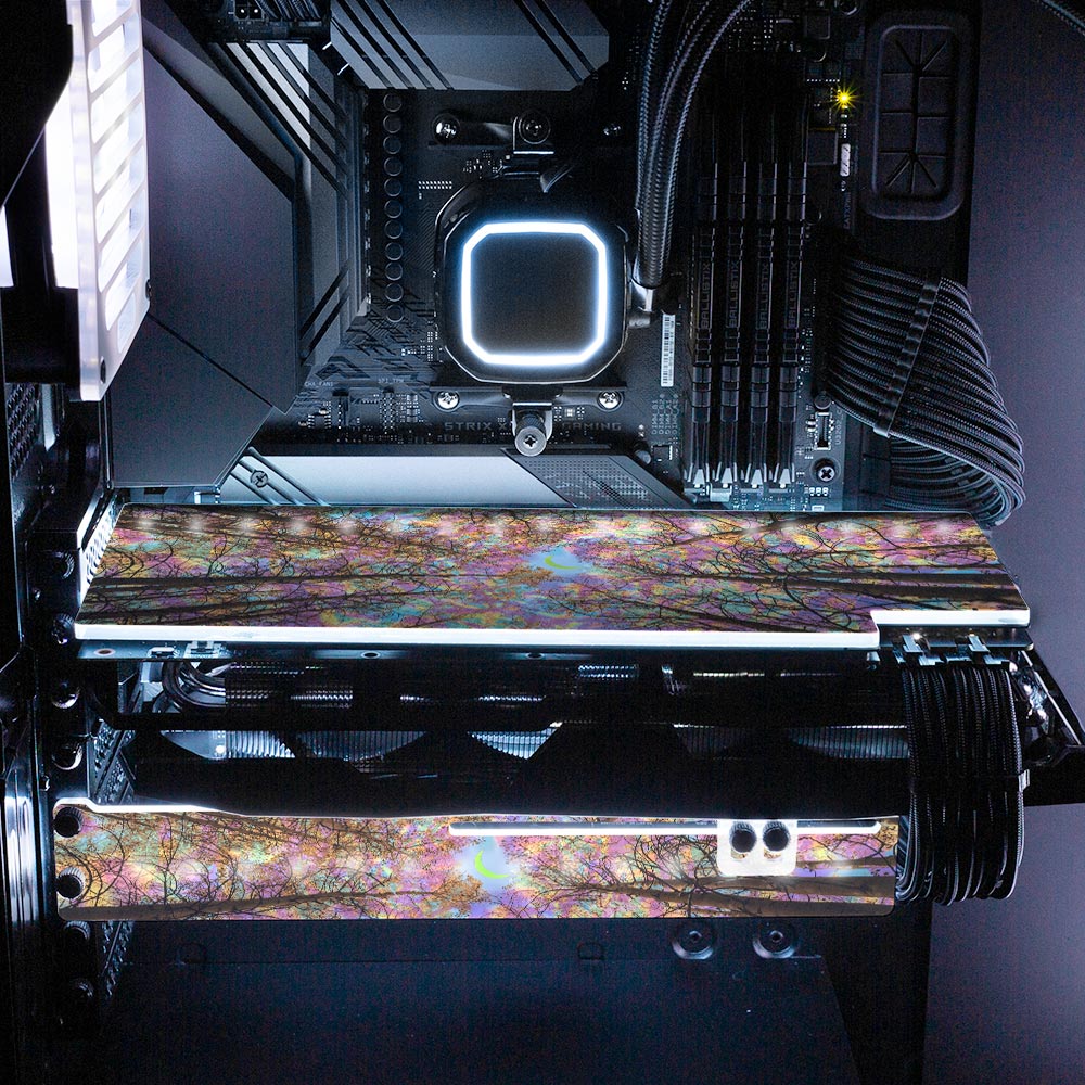 A Rainbow Night RGB GPU Backplate - Cajuca Art - V1Tech