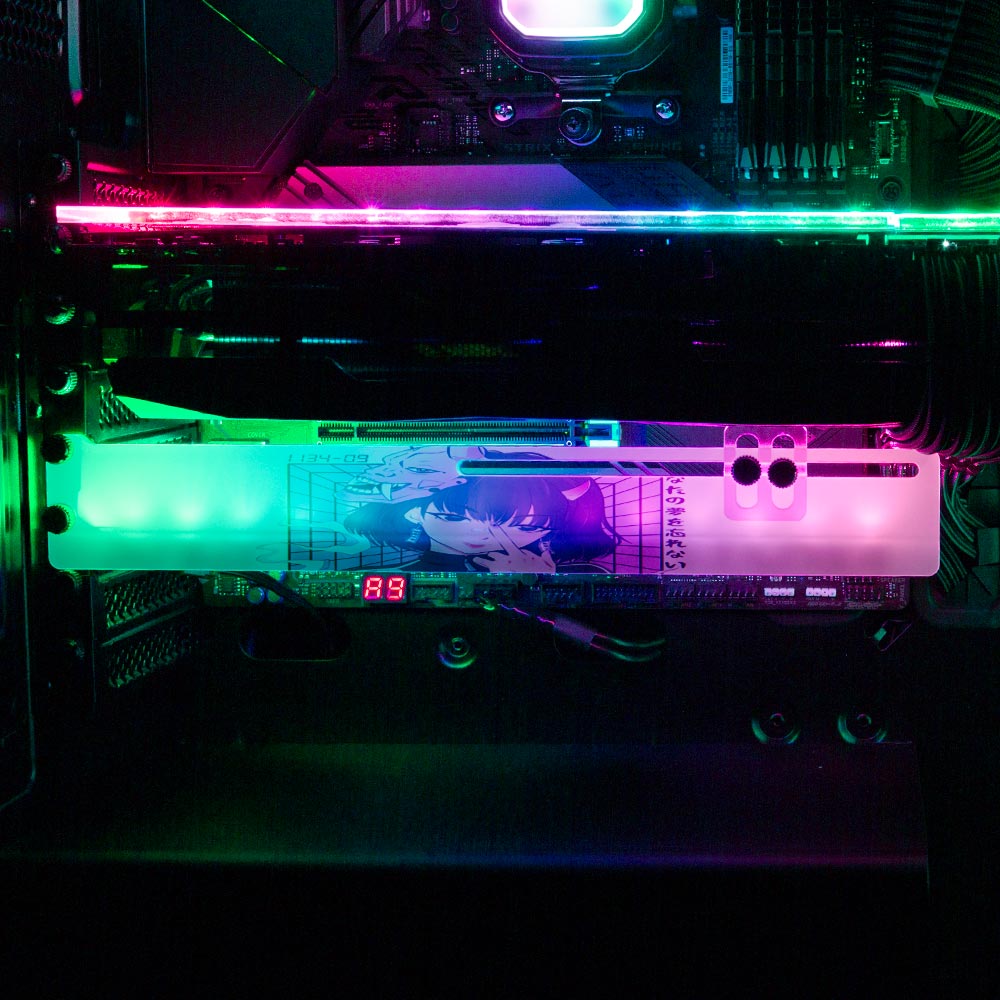 Aesthetic Demon RGB GPU Support Bracket - YacilArt - V1Tech