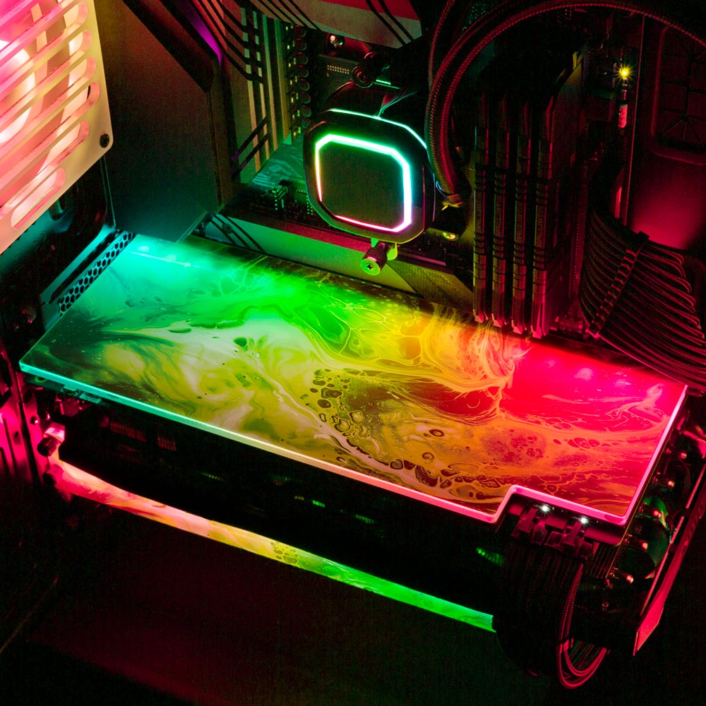 Akasaka Sad RGB GPU Backplate - Geoglyser - V1Tech