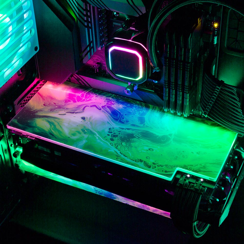 Akasaka Sad RGB GPU Backplate - Geoglyser - V1Tech