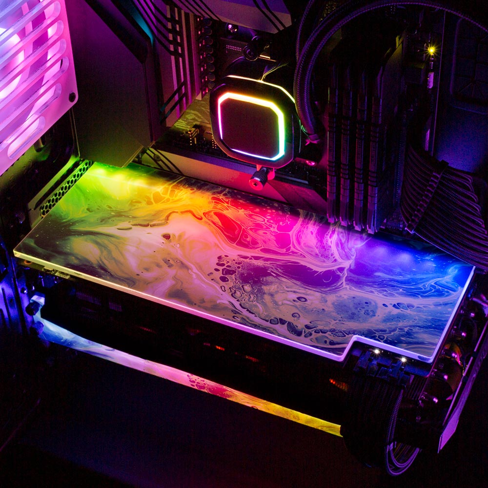 Akasaka Sad RGB GPU Backplate - Geoglyser - V1Tech