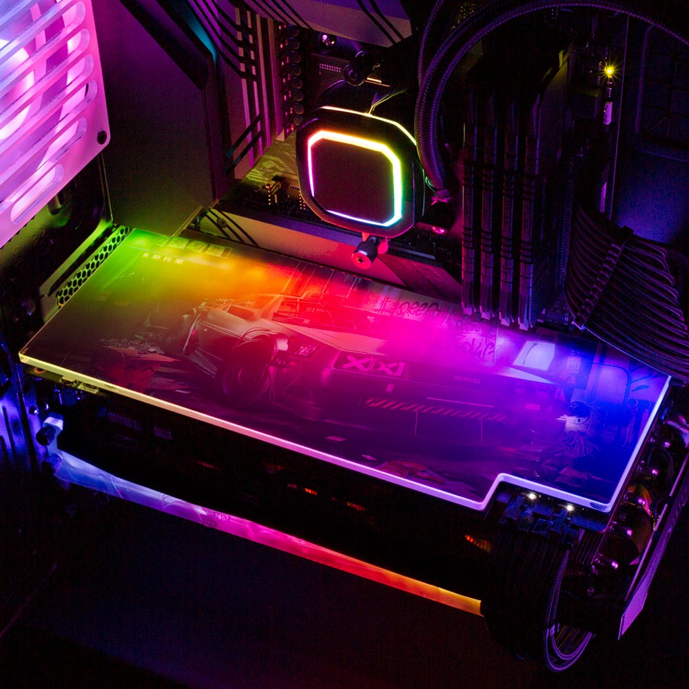 Alley Cyberpunk RGB GPU Backplate - Skie Graphic Studio - V1Tech