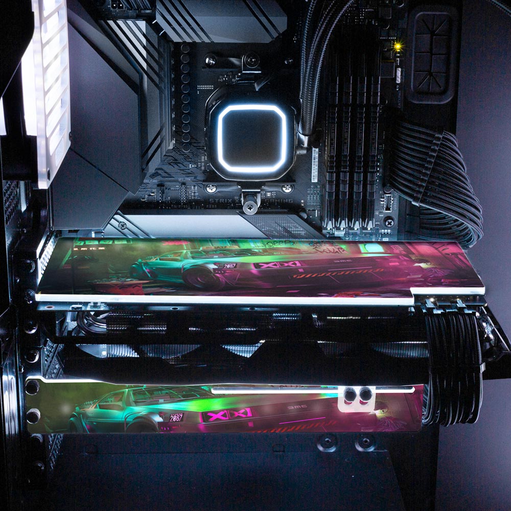 Alley Cyberpunk RGB GPU Backplate - Skie Graphic Studio - V1Tech