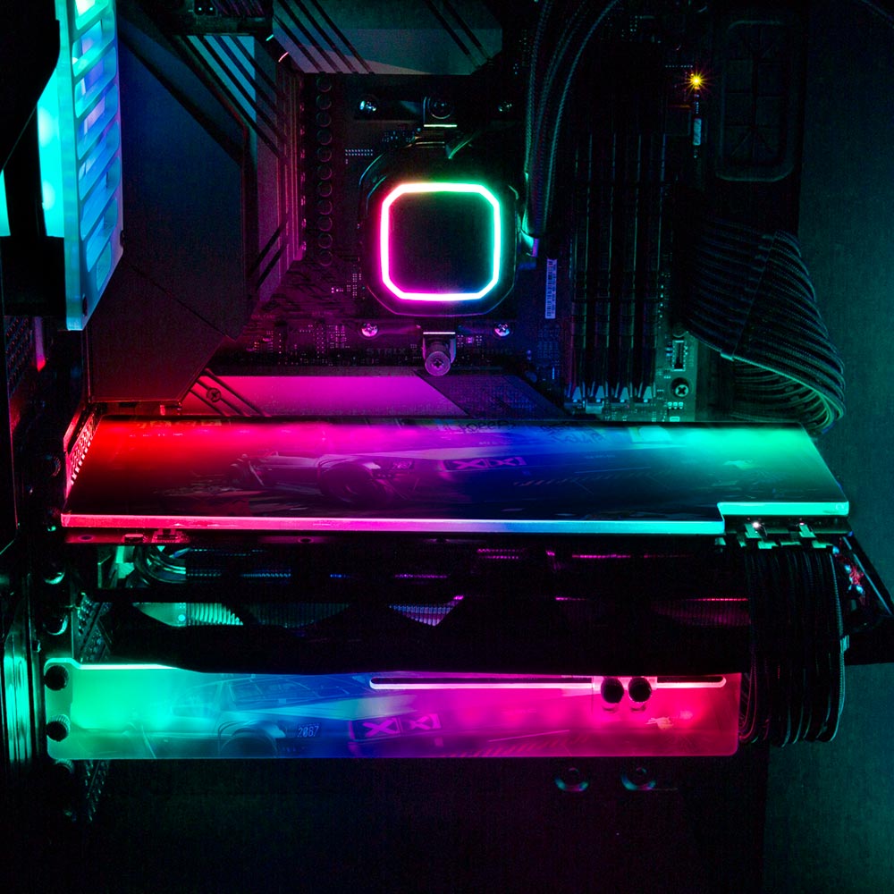 Alley Cyberpunk RGB GPU Backplate - Skie Graphic Studio - V1Tech