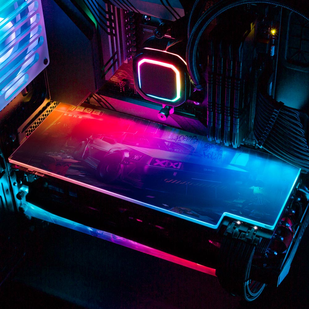 Alley Cyberpunk RGB GPU Backplate - Skie Graphic Studio - V1Tech