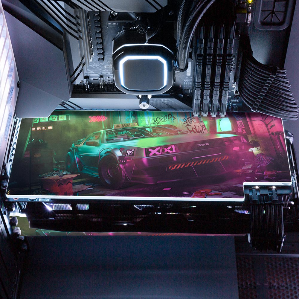 Alley Cyberpunk RGB GPU Backplate - Skie Graphic Studio - V1Tech