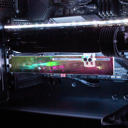 Alley Cyberpunk RGB GPU Support Bracket - Skie Graphic Studio - V1Tech