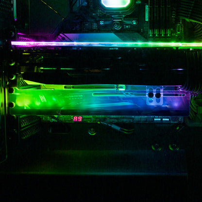 Alley Cyberpunk RGB GPU Support Bracket - Skie Graphic Studio - V1Tech