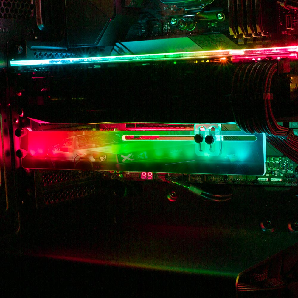 Alley Cyberpunk RGB GPU Support Bracket - Skie Graphic Studio - V1Tech