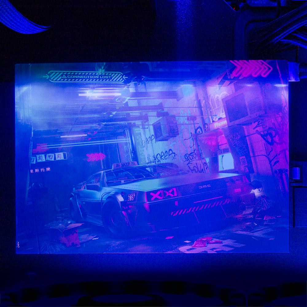 Alley Cyberpunk RGB HDD Cover Horizontal - Skie Graphic Studio - V1Tech