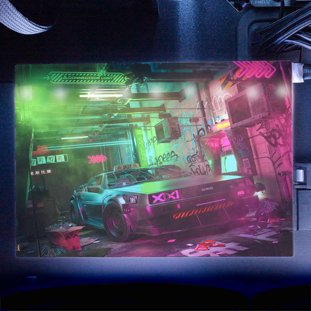 Alley Cyberpunk RGB HDD Cover Horizontal - Skie Graphic Studio - V1Tech