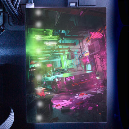 Alley Cyberpunk RGB HDD Cover Vertical - Skie Graphic Studio - V1Tech