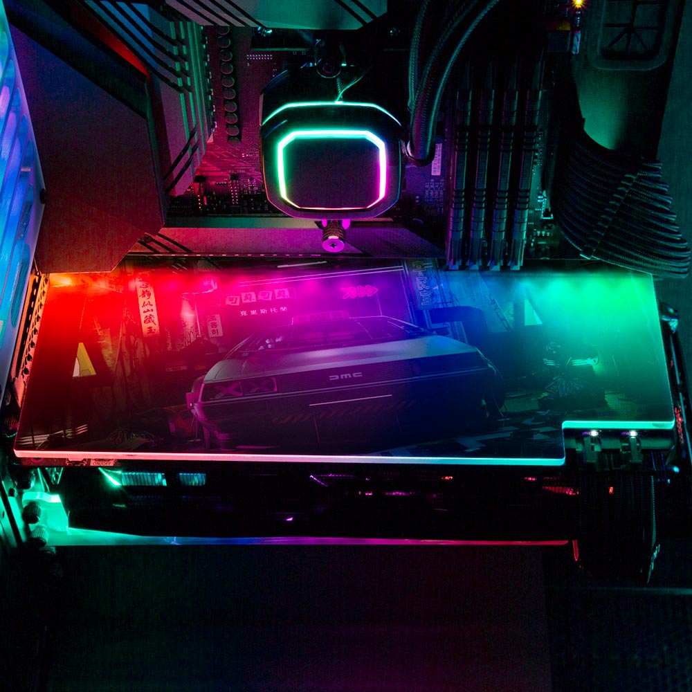 Alley Cyberpunk2 RGB GPU Backplate - Skie Graphic Studio - V1Tech