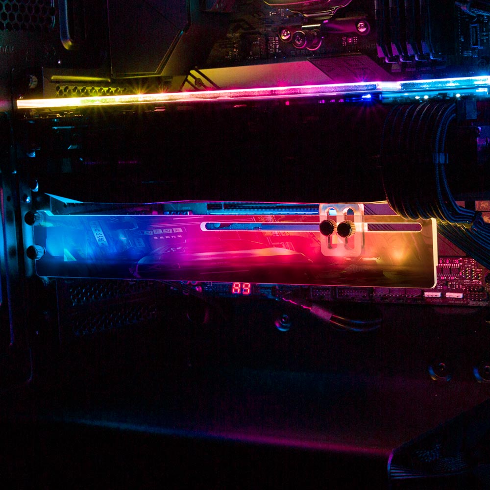 Alley Cyberpunk2 RGB GPU Support Bracket - Skie Graphic Studio - V1Tech