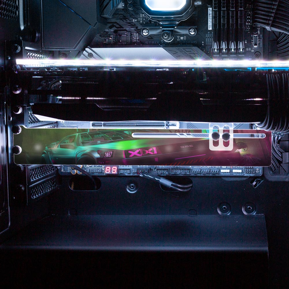 Alley Cyberpunk2 RGB GPU Support Bracket - Skie Graphic Studio - V1Tech