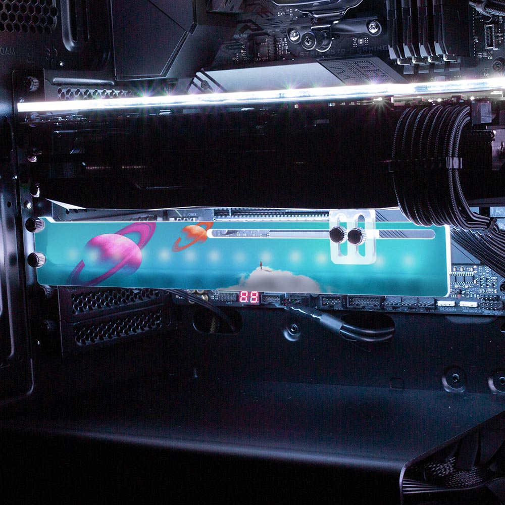 Ambitions RGB GPU Support Bracket - Spectacular.way - V1Tech