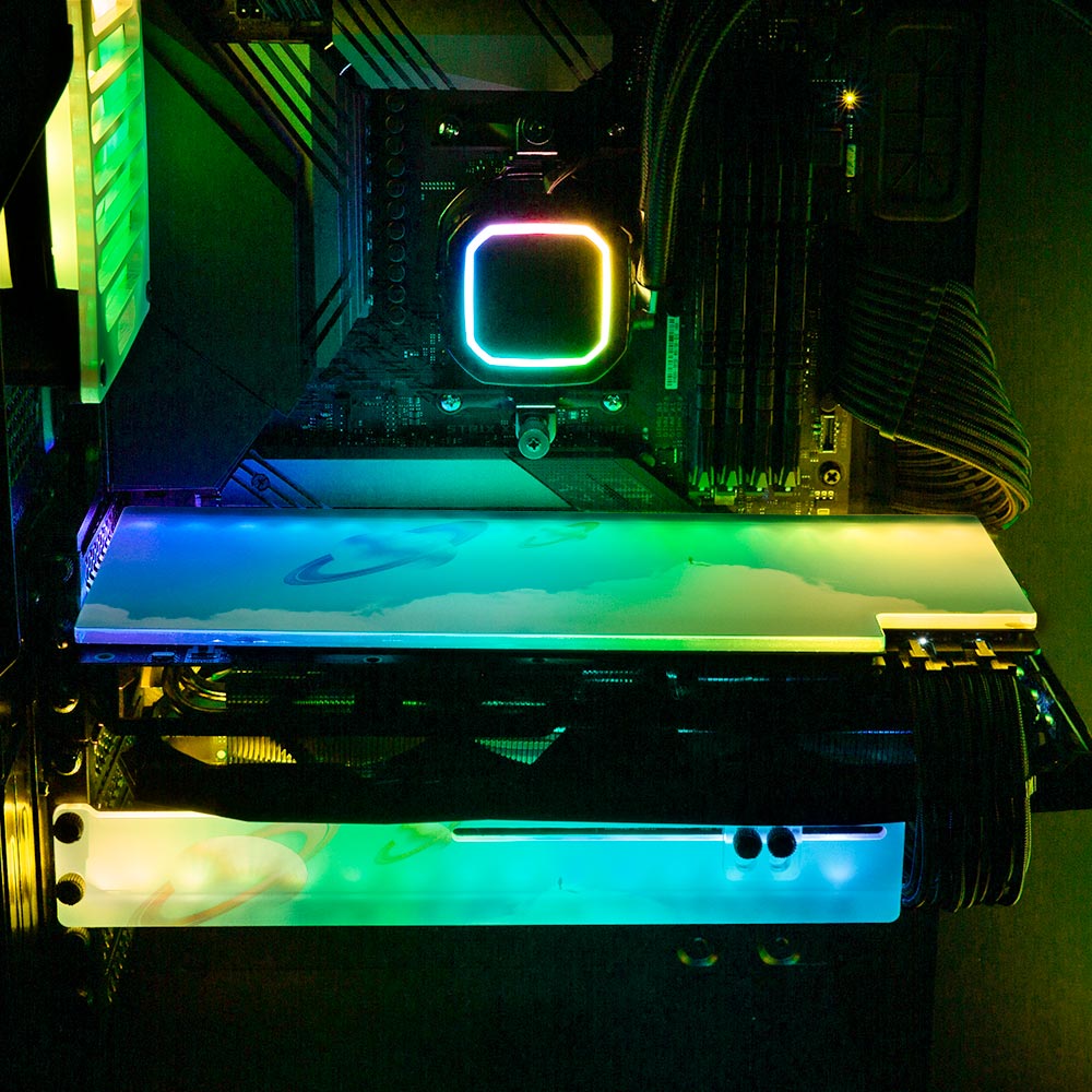 Ambitions RGB GPU Support Bracket - Spectacular.way - V1Tech