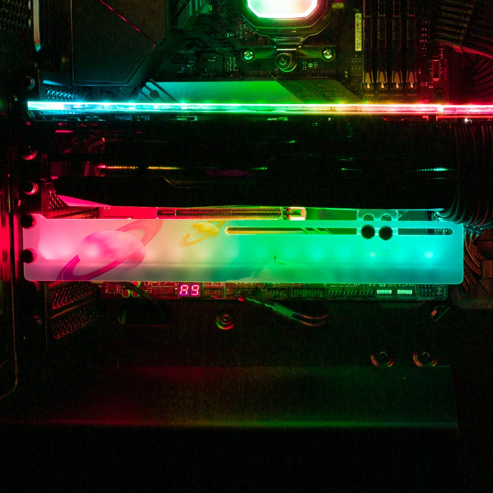 Ambitions RGB GPU Support Bracket - Spectacular.way - V1Tech