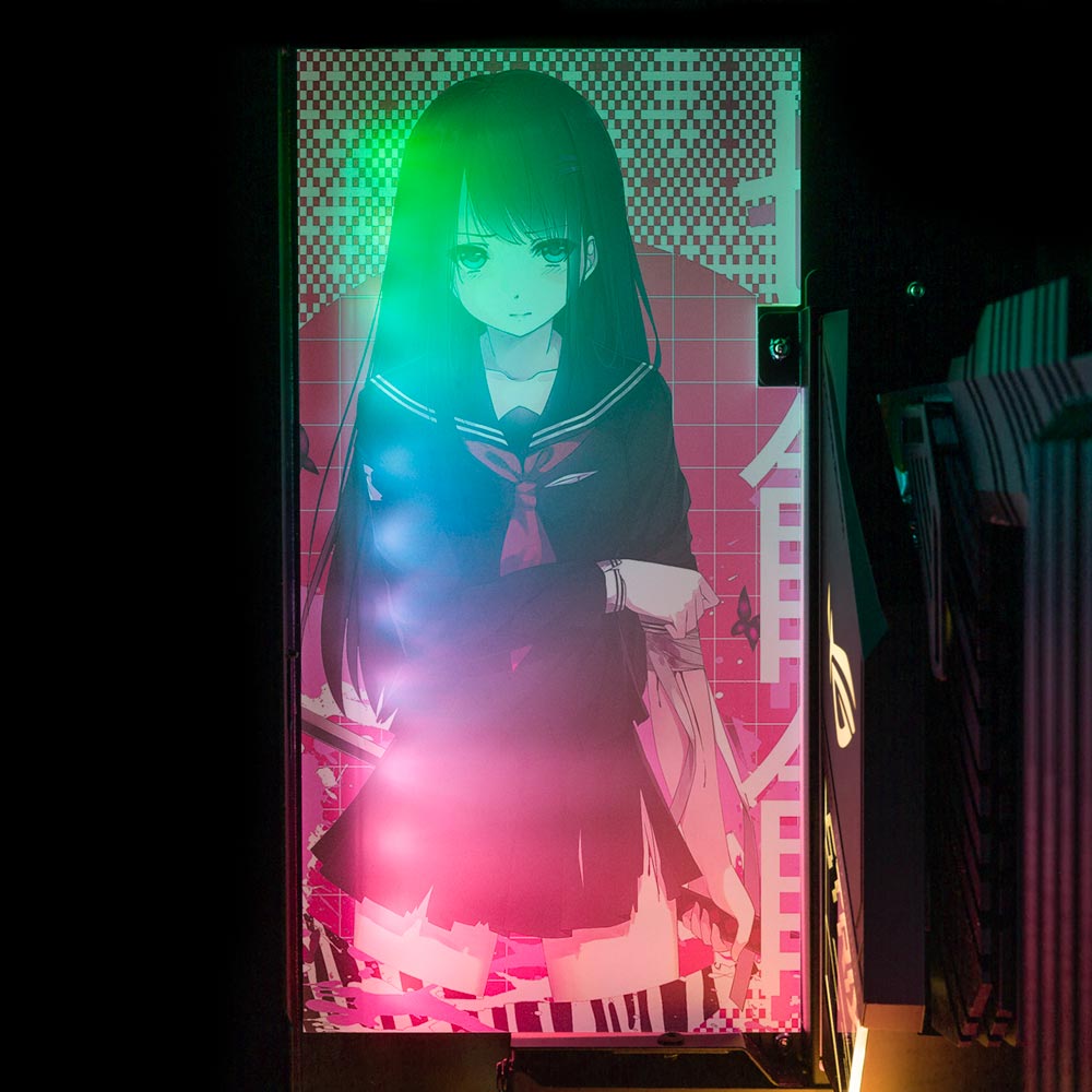 Anime Slice Lian Li O11 and Dynamic and XL Rear Panel Plate Cover with ARGB LED Lighting - Tankuss - V1Tech