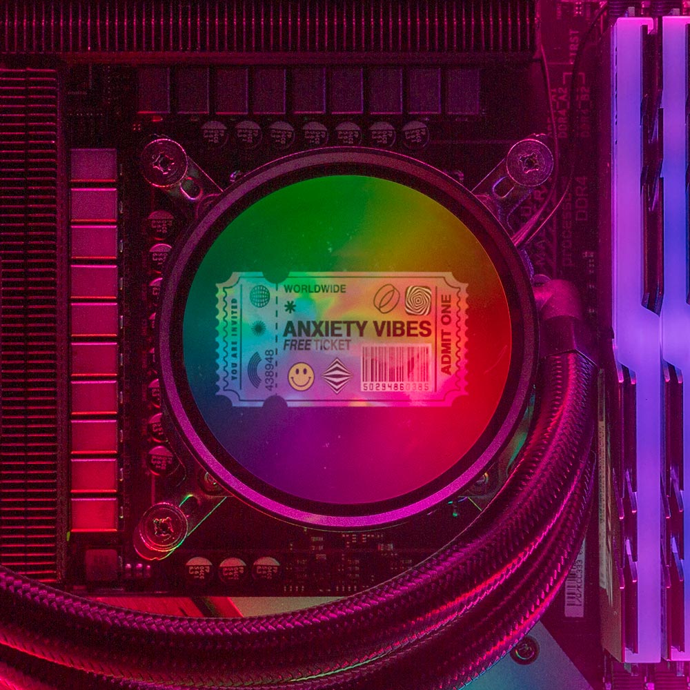 Anxiety Ticket AIO Cover for DeepCool Castle 240EX 280EX 360EX Addressable RGB - Javilostcontrol - V1Tech