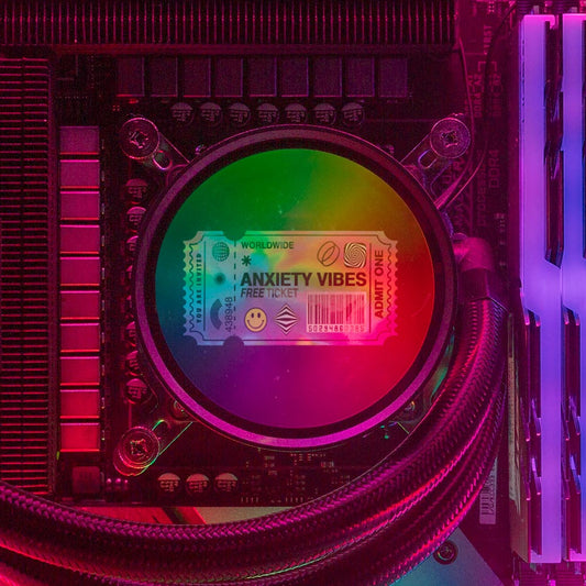 Anxiety Ticket AIO Cover for DeepCool Castle 240EX 280EX 360EX Addressable RGB - Javilostcontrol - V1Tech