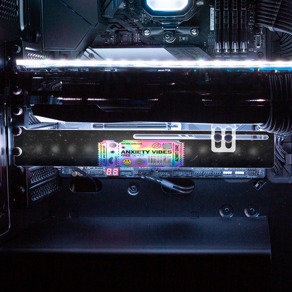 Anxiety Ticket RGB GPU Support Bracket - Javilostcontrol - V1Tech