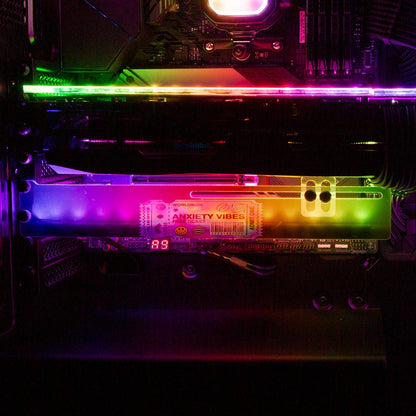 Anxiety Ticket RGB GPU Support Bracket - Javilostcontrol - V1Tech