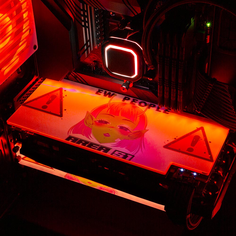 Area 51 RGB GPU Backplate - YacilArt - V1Tech