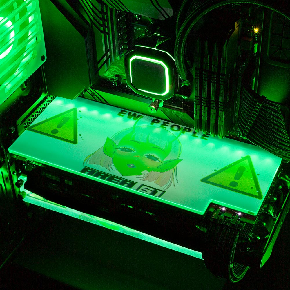 Area 51 RGB GPU Backplate - YacilArt - V1Tech