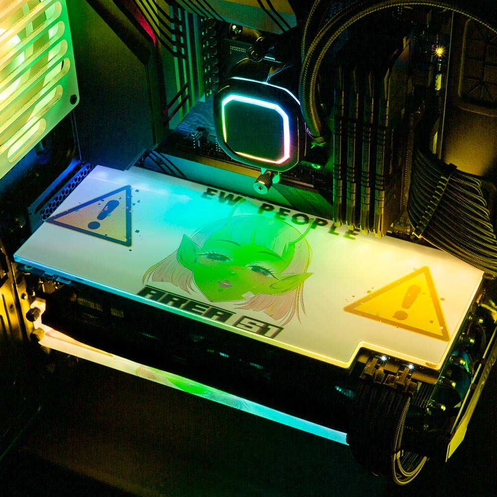 Area 51 RGB GPU Backplate - YacilArt - V1Tech