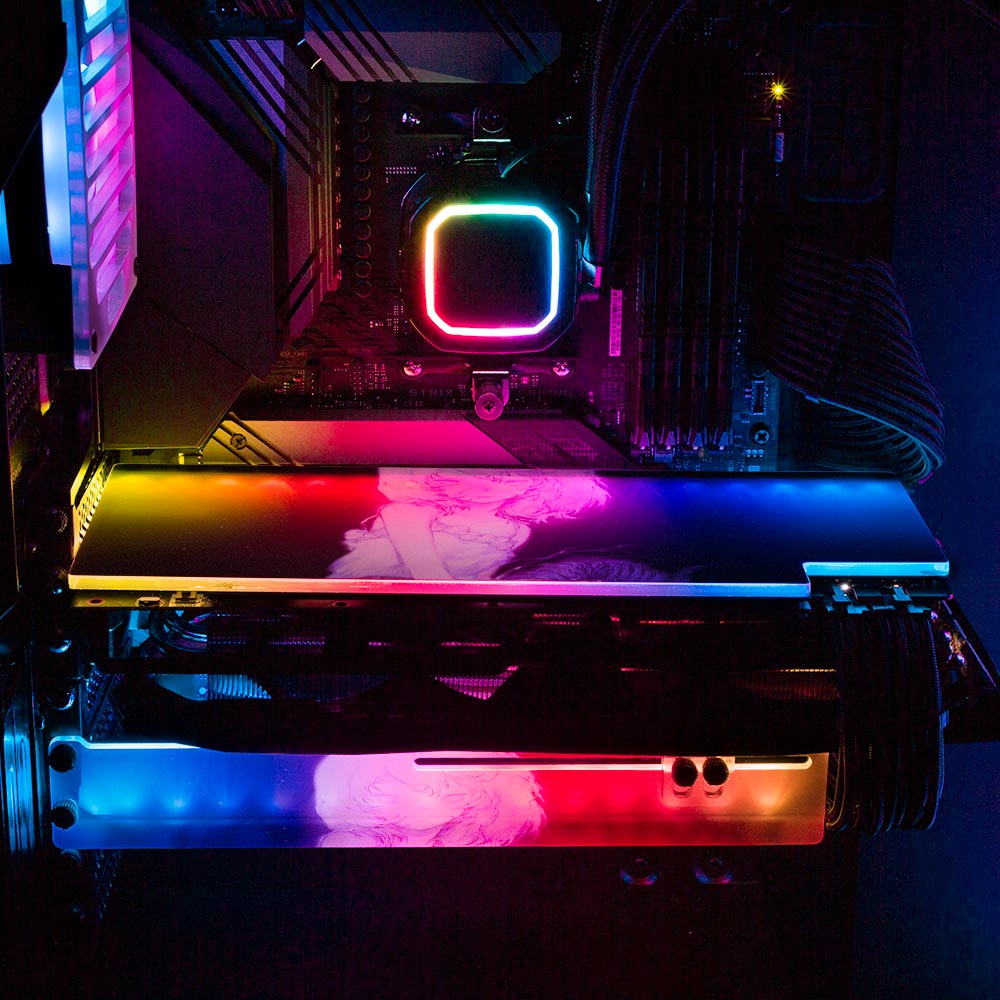 Ashen Shepherdess RGB GPU Backplate - Ghost Data - V1Tech