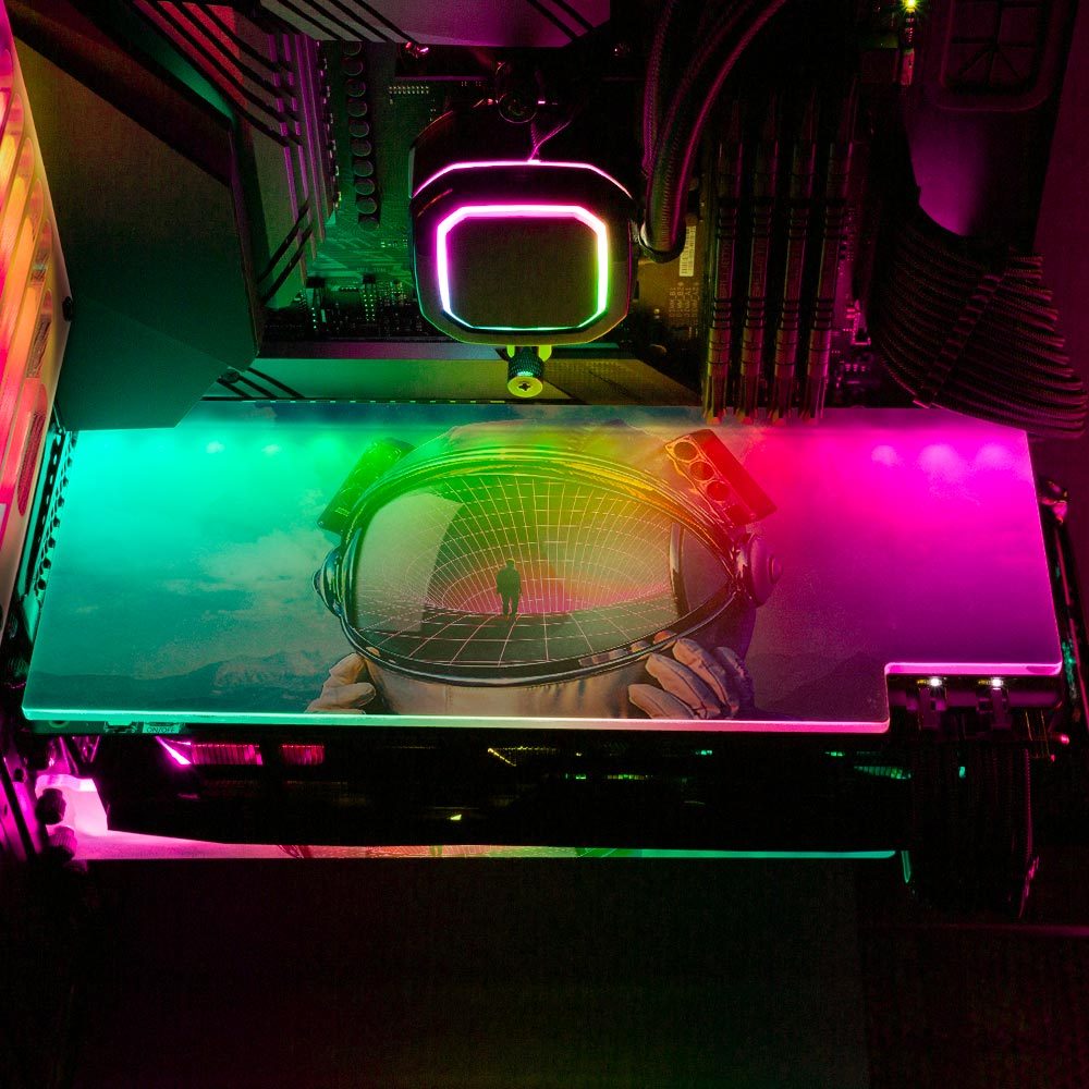 Astronaut in Field RGB GPU Backplate - Seamless - V1Tech