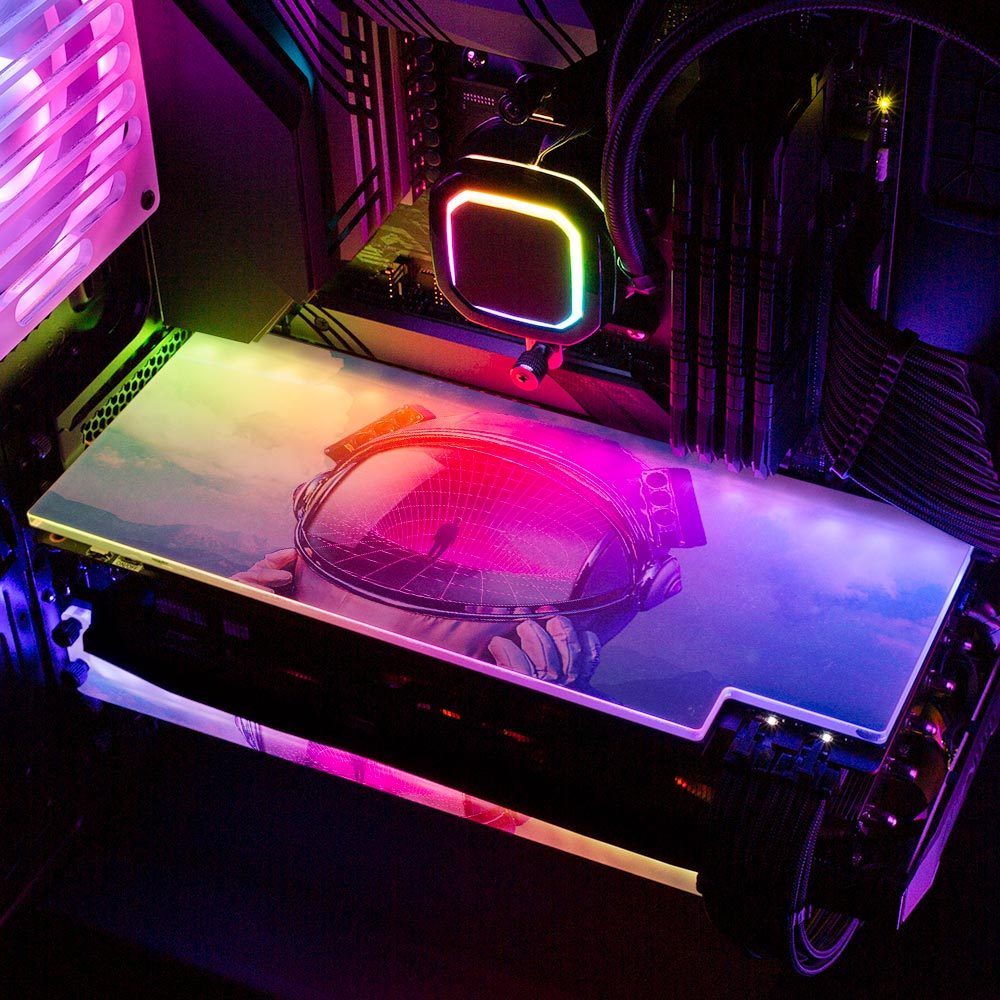 Astronaut in Field RGB GPU Backplate - Seamless - V1Tech