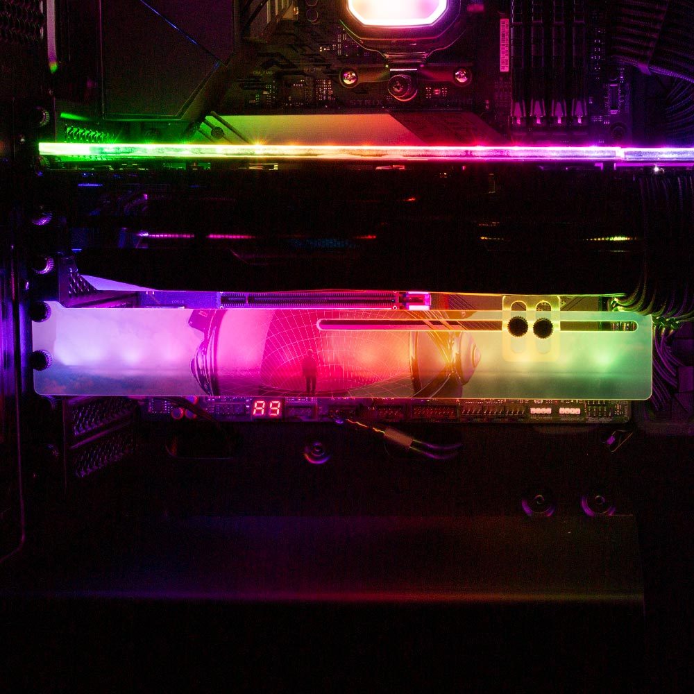 Astronaut in Field RGB GPU Support Bracket - Seamless - V1Tech