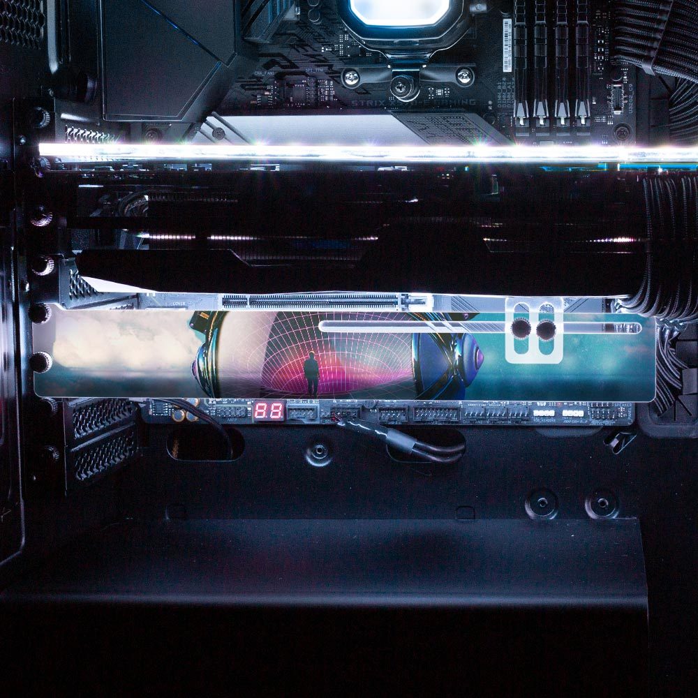 Astronaut in Field RGB GPU Support Bracket - Seamless - V1Tech