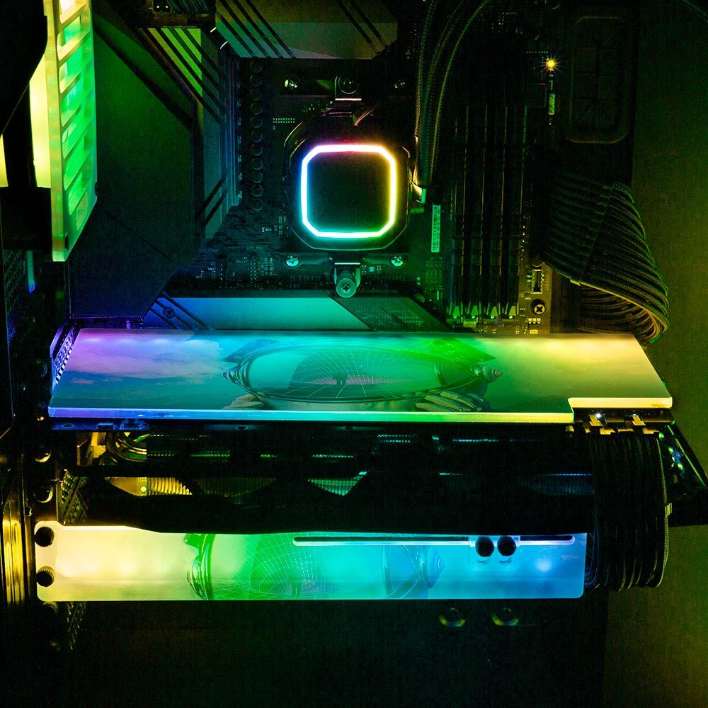 Astronaut in Field RGB GPU Support Bracket - Seamless - V1Tech