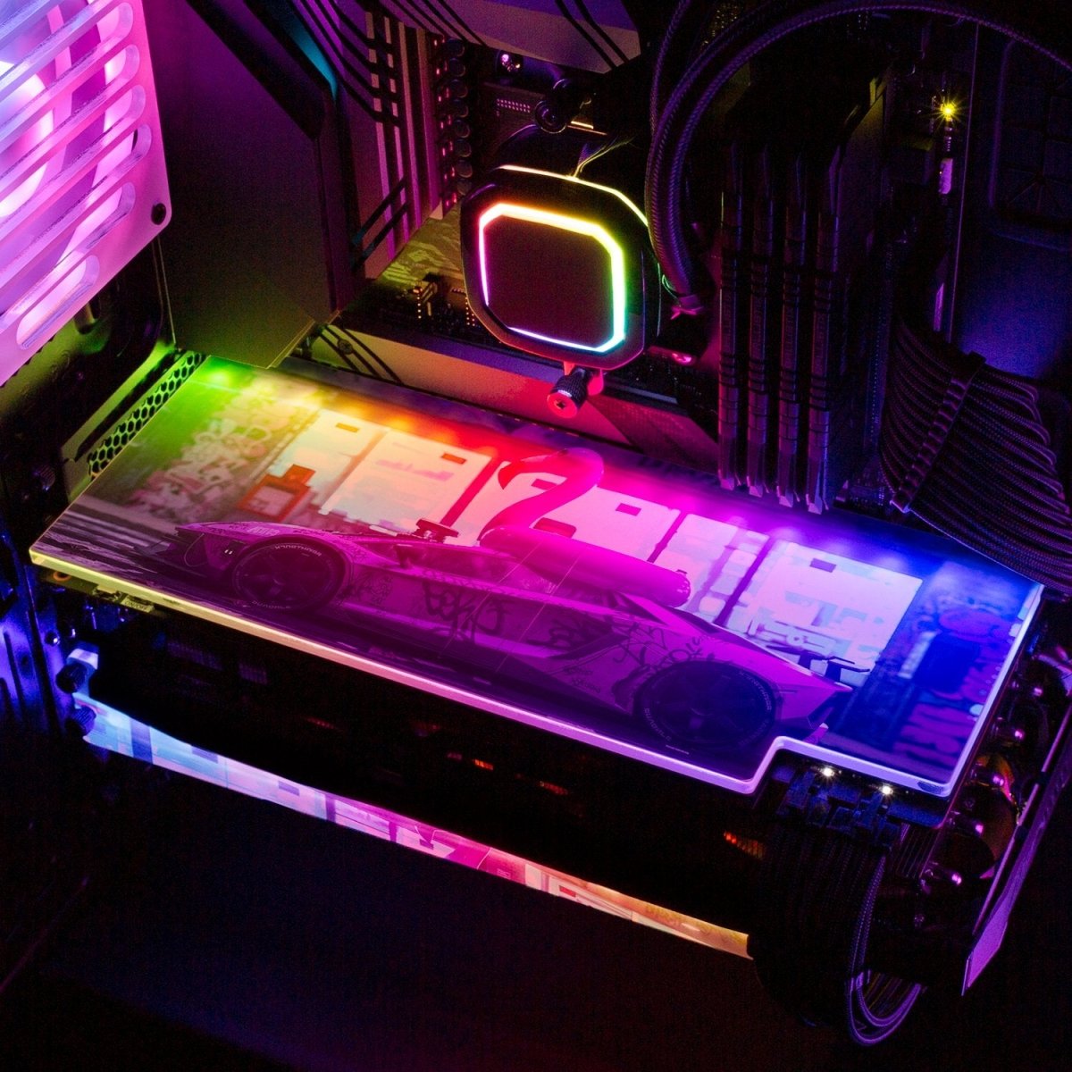 Bad Flamingo 2 RGB GPU Backplate - Skie Graphic Studio - V1Tech