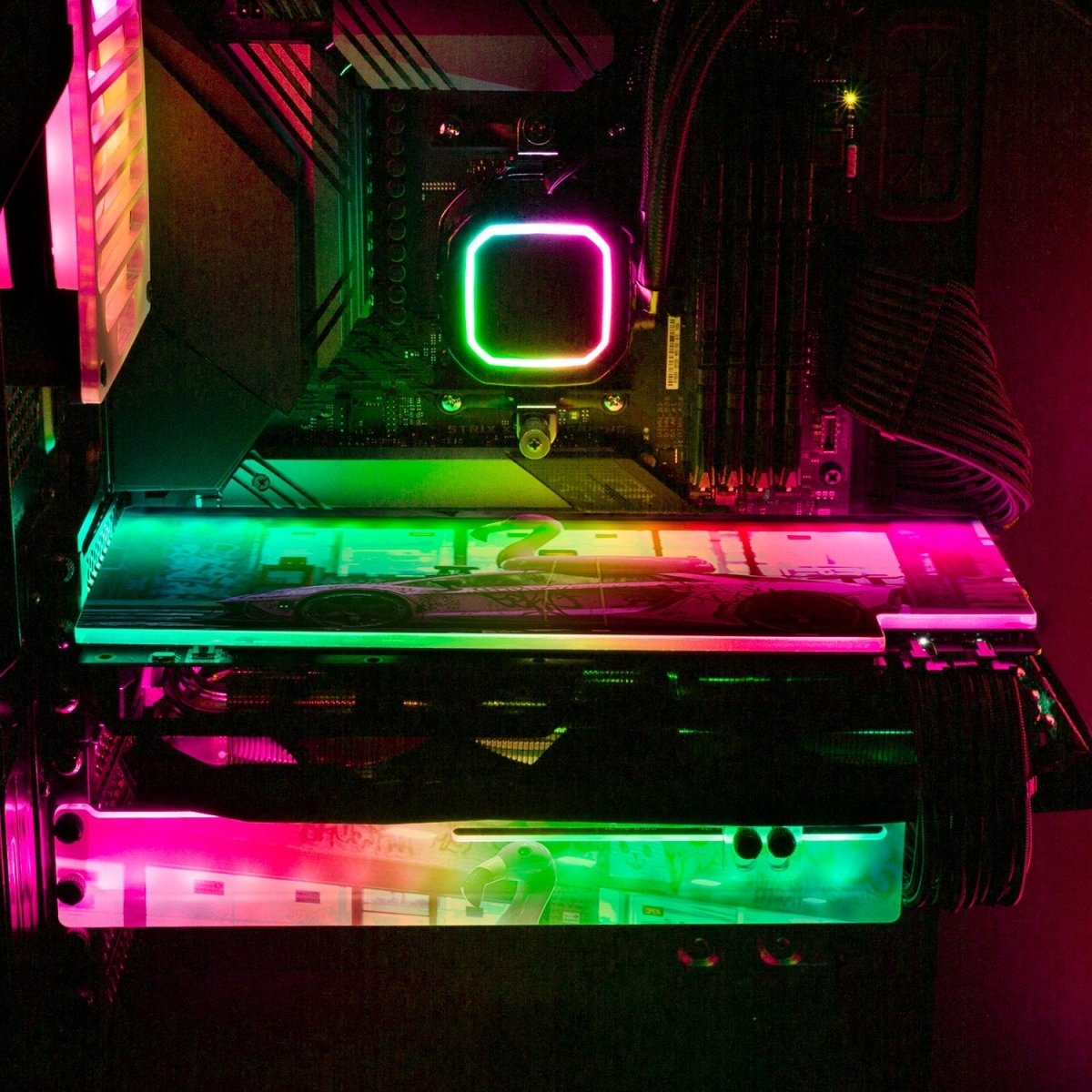 Bad Flamingo 2 RGB GPU Backplate - Skie Graphic Studio - V1Tech