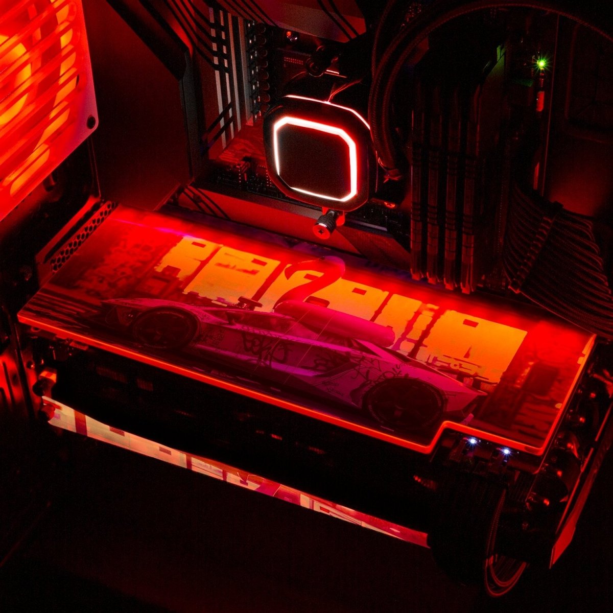 Bad Flamingo 2 RGB GPU Backplate - Skie Graphic Studio - V1Tech