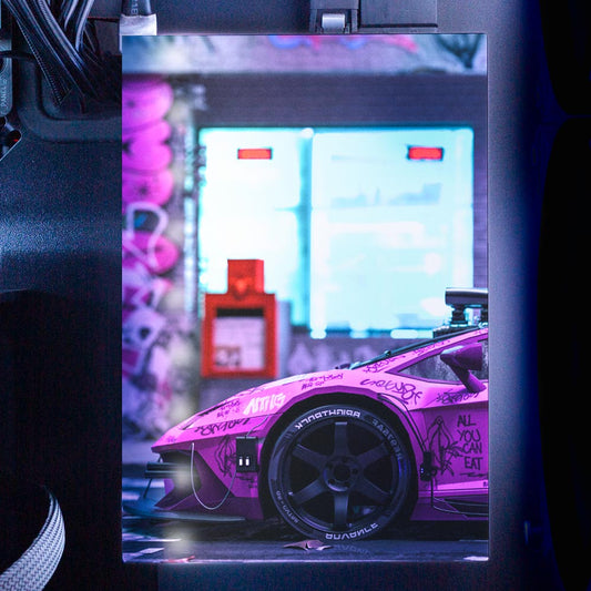 Bad Flamingo 2 RGB HDD Cover Vertical - Skie Graphic Studio - V1Tech