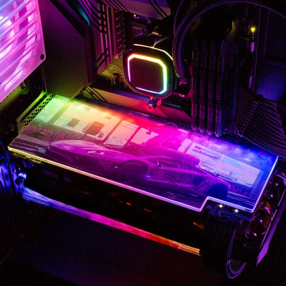 Bad Flamingo RGB GPU Backplate - Skie Graphic Studio - V1Tech