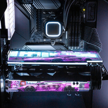 Bad Flamingo RGB GPU Backplate - Skie Graphic Studio - V1Tech