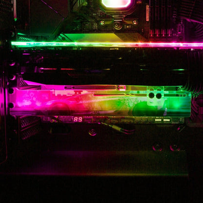 Bad Flamingo RGB GPU Support Bracket - Skie Graphic Studio - V1Tech