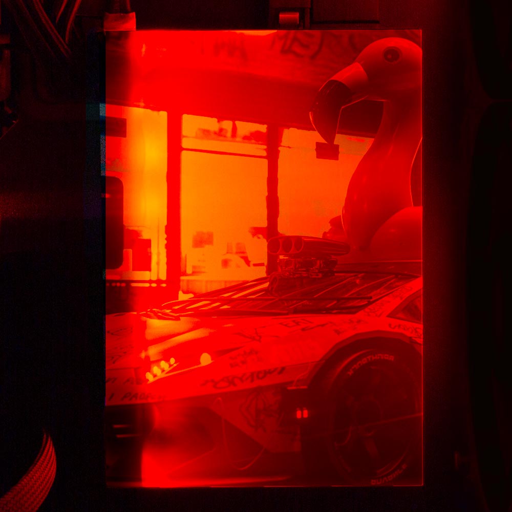 Bad Flamingo RGB HDD Cover Vertical - Skie Graphic Studio - V1Tech