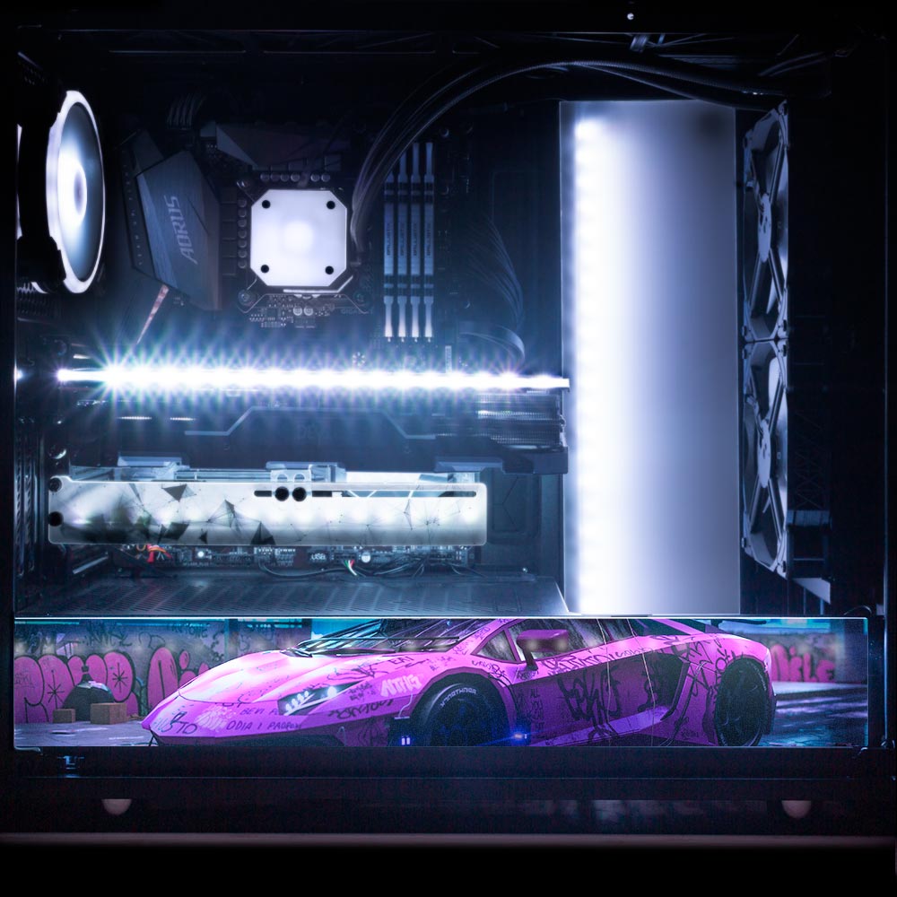 Bad Flamingo RGB PSU Shroud Cover - Skie Graphic Studio - V1Tech