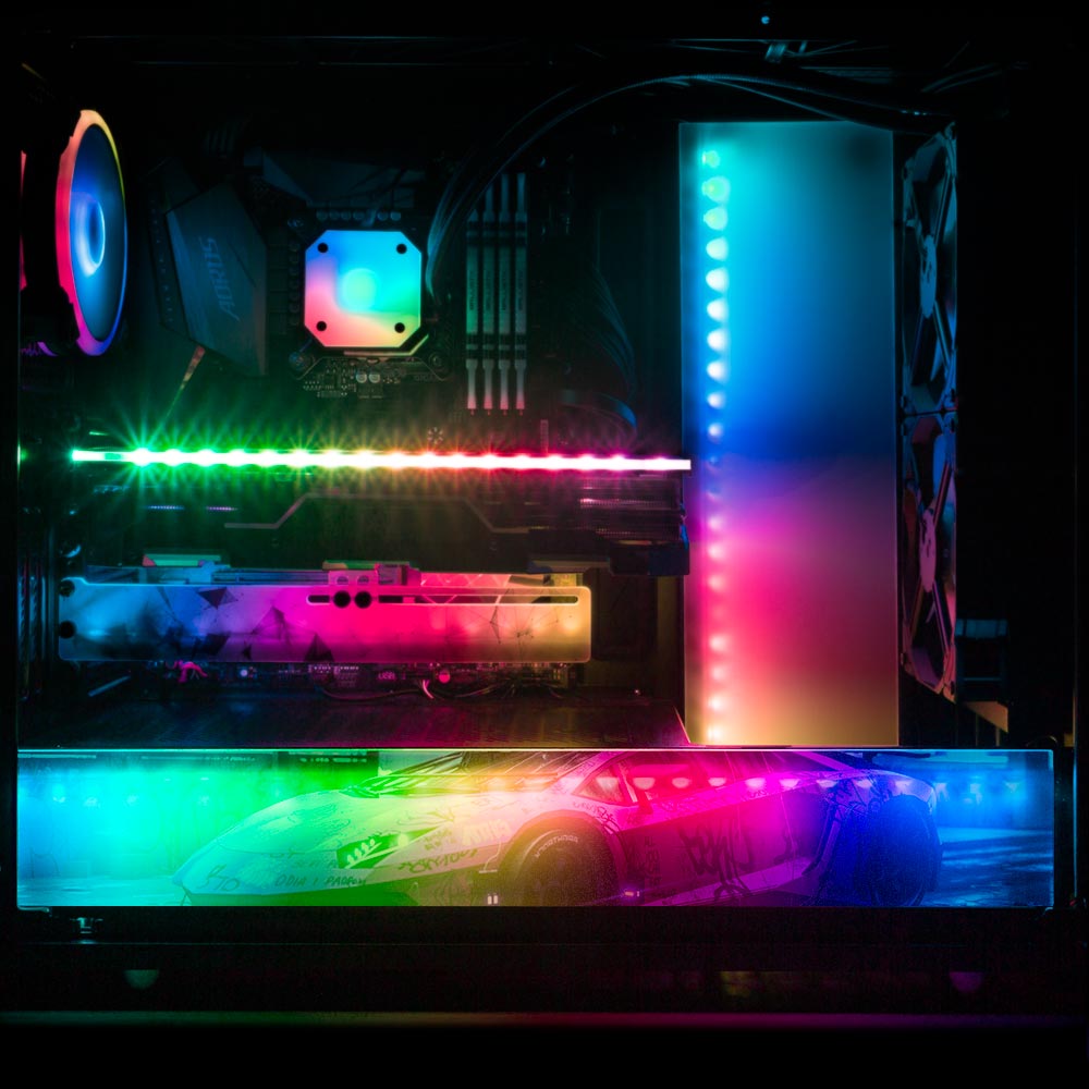 Bad Flamingo RGB PSU Shroud Cover - Skie Graphic Studio - V1Tech